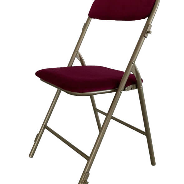 Chaise Pliante Prestige Grenat et Or