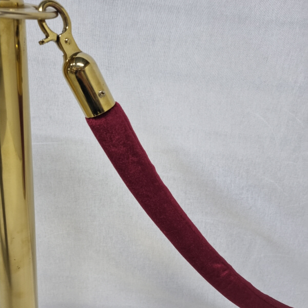 POTELET LUXE AVEC CORDE VELOUR ROUGE